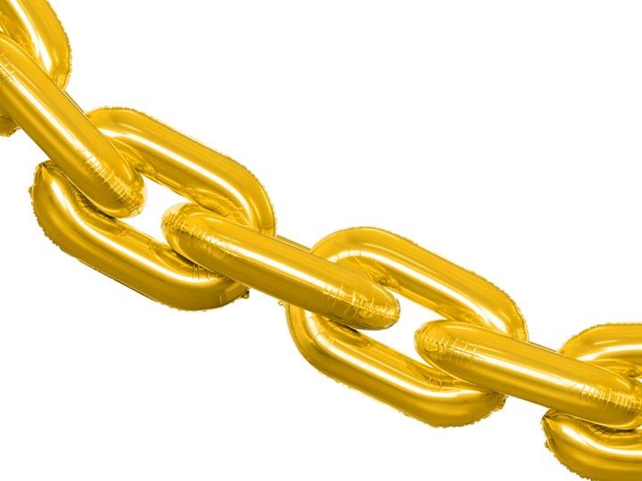 Immagine prodotto Partydeco Catena di palloncini in foil, oro (1 pz. / 14 pz.)