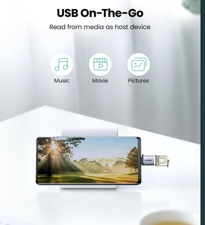 Actual product image Ugreen USB-C 3.1 to USB-A 3.0 Jack Adapter (USB Type C, USB-A)
