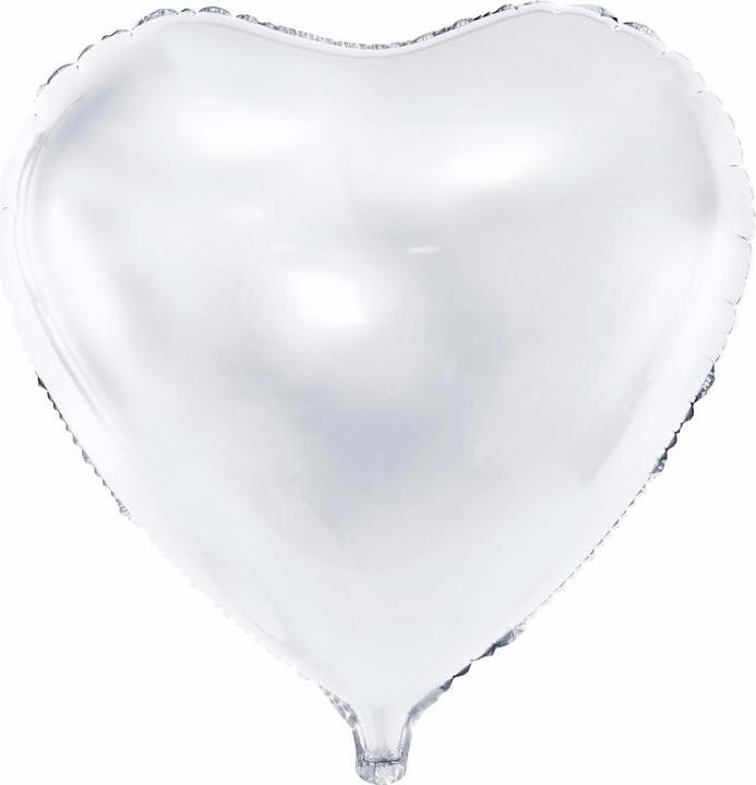 Produktbild Partydeco Herzballon Weiss 45cm (1 x)