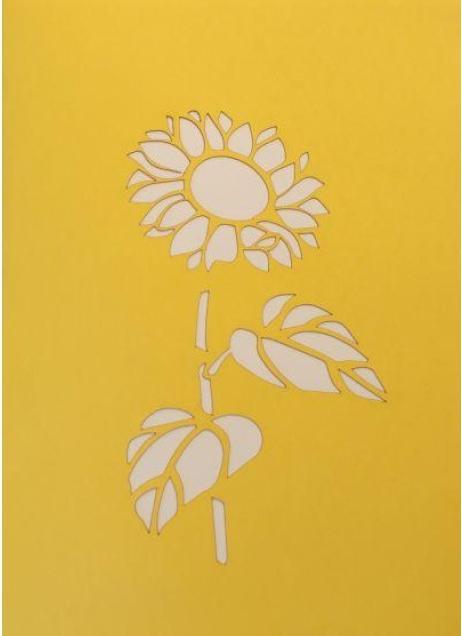 Hervorragend 3D Pop-up-Karte Schmetterling auf Sonnenblume gelb (1 pcs)
