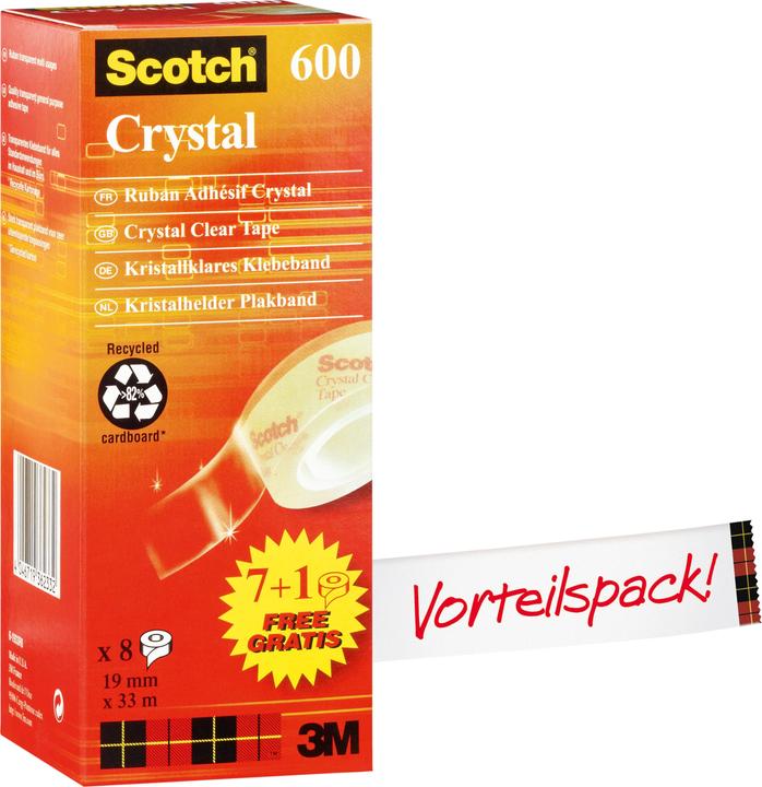 Actual product image Scotch Crystal adhesive tape value pack (19 mm)