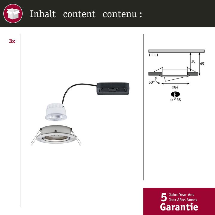 Produktbild Paulmann Einbauleuchte Nova Set (505 lm)