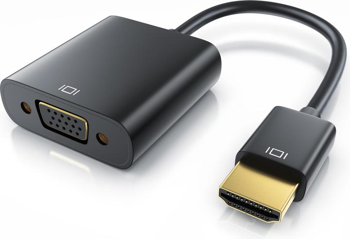 Actual product image CSL HDMI to VGA, 3.5mm jack audio & video adapter, 10 cm, 1080p converter cable, digital to analogue (VGA, 20 cm)