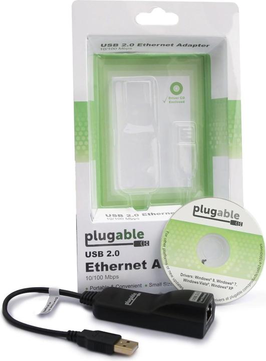 Actual product image Plugable USB 2.0 to Ethernet Adapter (USB, RJ45 (1x))
