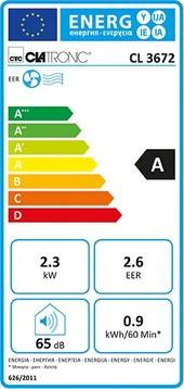 Energy Label Bomann DU 7605 G (Wall hood)