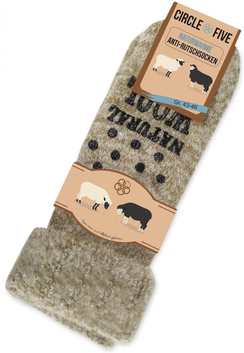 Actual product image Circle Five Winter slippers with ABS print - Wool socks (Single pack, 39 - 42)