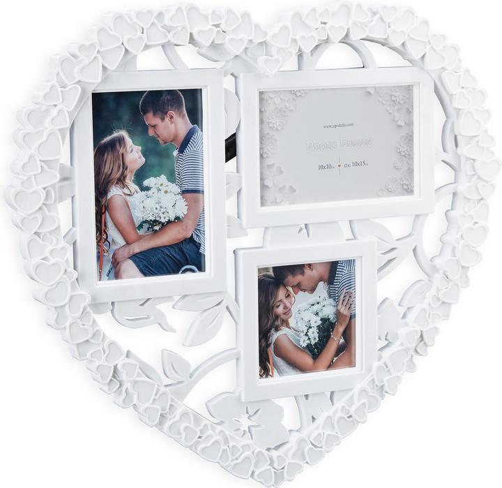 Immagine prodotto Relaxdays Cornice portafoto a forma di cuore (10 x 10 cm, 10 x 15 cm)