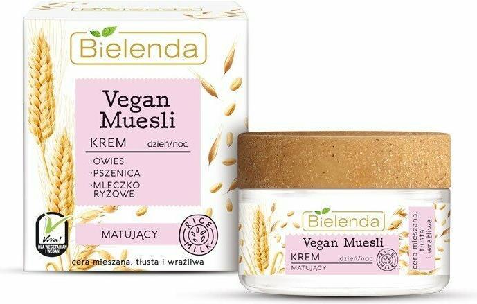 Produktbild Bielenda Vegan Muesli Matte Creamcream For Oily. Mixed And Sensitive Skin Day And Night 50Ml (Körpercreme, 50 ml)