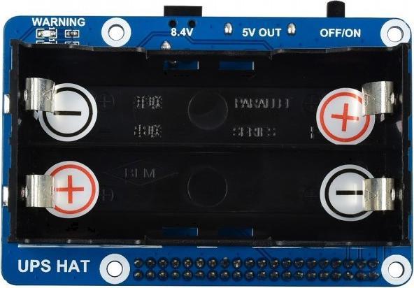 Image du produit WaveShare UPS HAT pour Raspberry Pi Alimentation électrique ininterrompue