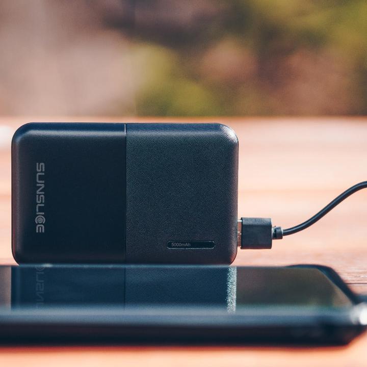 Image du produit Sunslice Batterie externe "Gravity 5" (5000 mAh, 10 W, 18500 Wh)