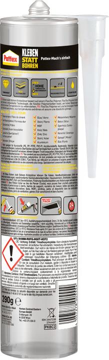 Image du produit Pattex Colle de montage Crystal Clear (290 g)