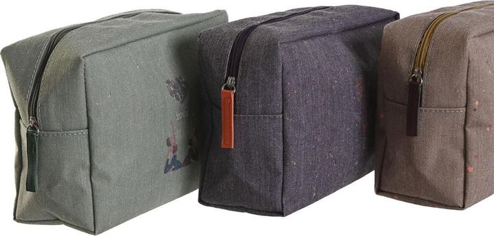 Productafbeelding DKD Home Decor Reise-Toilettentasche Braun grün Burgunderrot 20 x 8 x 14 cm
