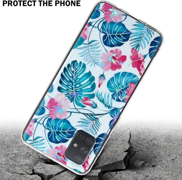 Actual product image Cadorabo IMD TPU Colorful Flowers & Leaves Cover (Samsung Galaxy A71)