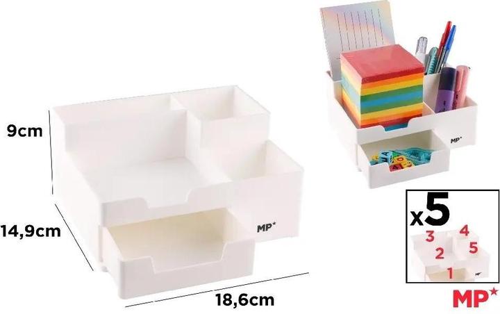 Produktbild Main paper Schreibtisch-Organizer mit Schublade, weiss