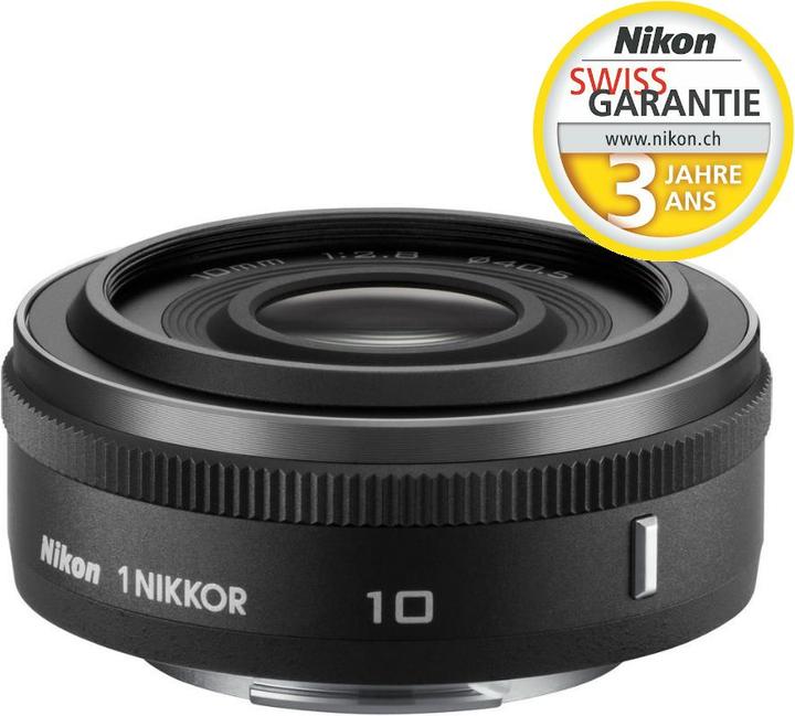Produktbild Nikon 1 10mm 1:2.8, Lichtstarkes Weitwinkel, Black (Nikon 1, Nikon CX)