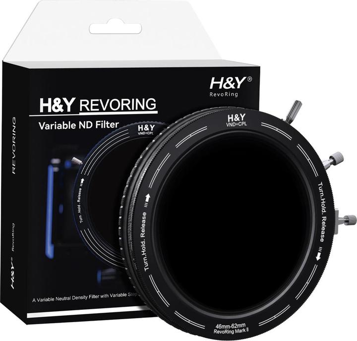Image du produit H&Y REVORING ND3-1000+CPL Filter MkII 46-62mm (62 mm, Filtre gris neutre, 62 mm)