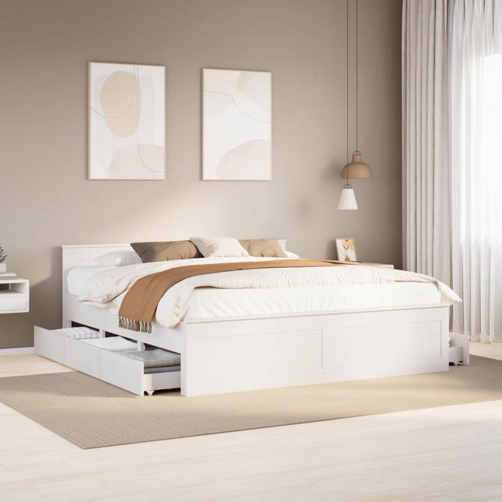 Produktbild VidaXL Bett ohne Matratze mit Kopfteil (200 x 200 cm)