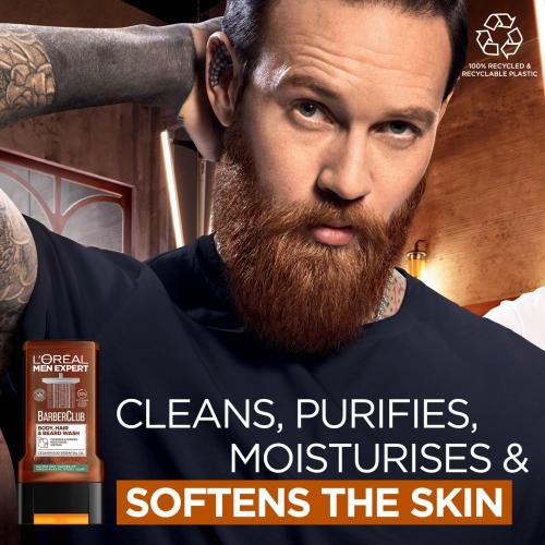Immagine prodotto L'Oréal Paris L'Oréal Professionnel - Men Expert Barber Club Body. Lavaggio per capelli e barba - Shampoo per (300 ml)