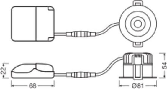 Actual product image Ledvance LED recessed spotlight (680 lm)