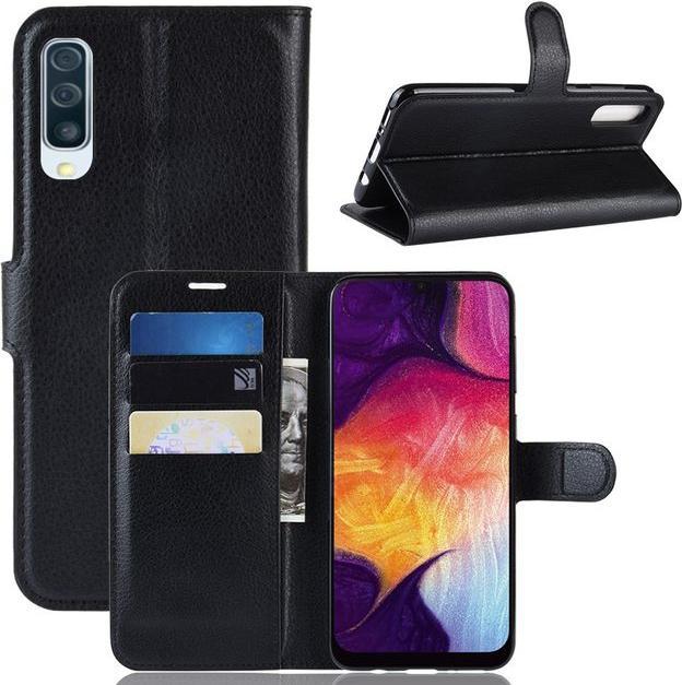 Produktbild MU Classic Litchi Leder Bookcover Series (Samsung Galaxy A30s, Samsung Galaxy A50, Samsung Galaxy A50s)