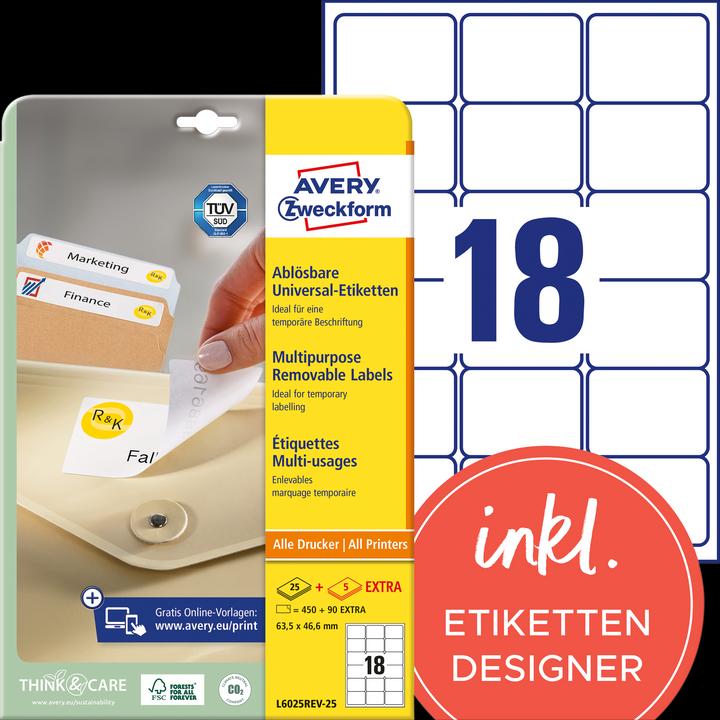 Produktbild Avery Universal-Etiketten