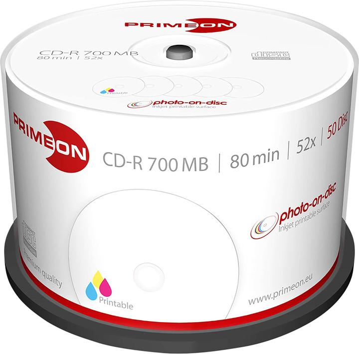 Actual product image Primeon CD-R 700MB 50 spindle (50 x)