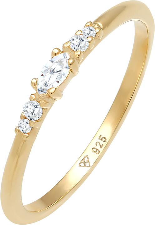 Elli Kristall Ring, Verlobungsring (54, 925 Silber)