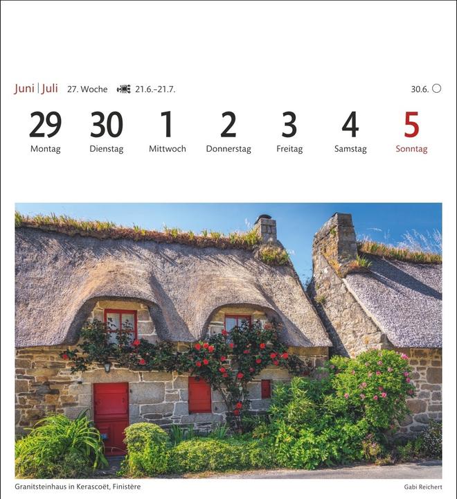 Produktbild Harenberg Bretagne & Normandie Sehnsuchtskalender 2026 - Wochenkalender mit 53 Postkarten (Deutsch)