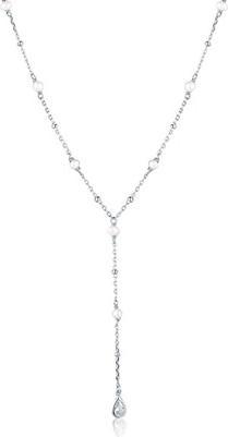 JVD Silver Necklace With Freshwater Pearls
