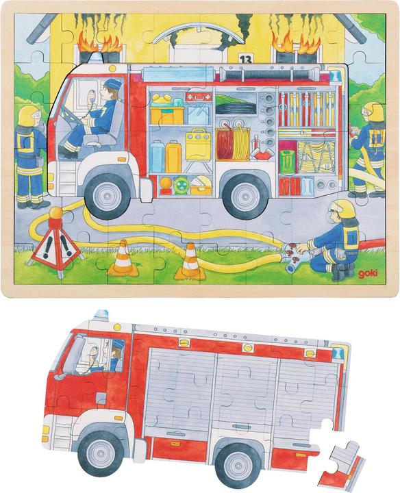 Produktbild Goki Kleinkinder Puzzle Feuerwehreinsatz (60 Teile)