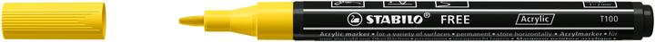 Produktbild STABILO Acrylmarker - FREE Acrylic - T100 Rundspitze 1-2mm - Einzelstift - gelb (Gelb, 2 mm, 1 x)