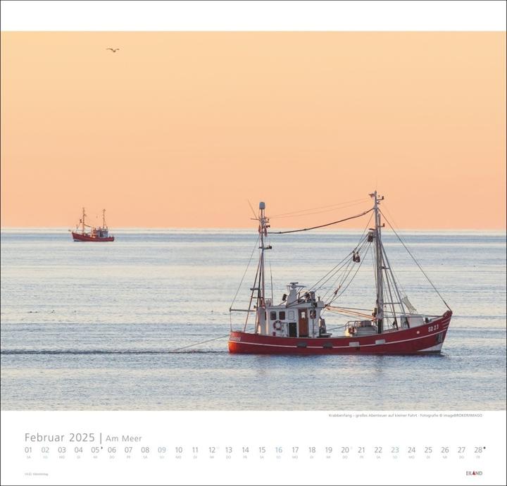Image du produit Au bord de la mer Edition Calendrier 2025 - Sable, vent et vagues (48 x 46 cm, Couverture rigide, Allemand)