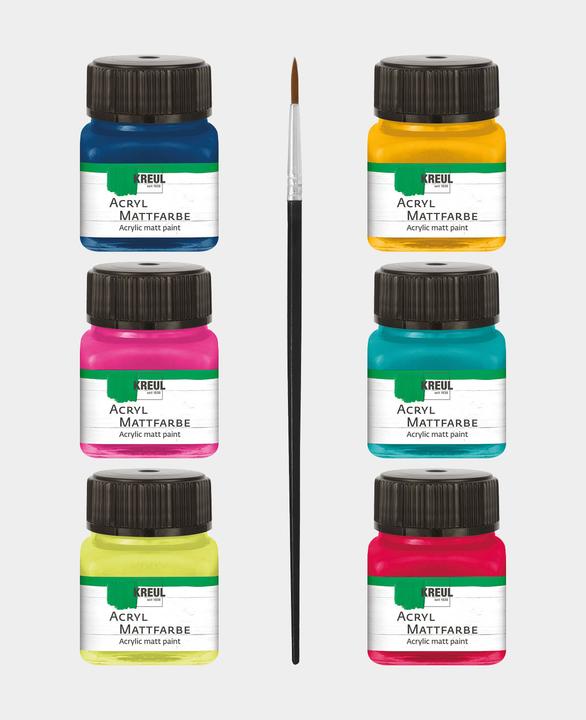 Actual product image Kreul Acrylic Matte Paint Set (Colored, 20 ml)