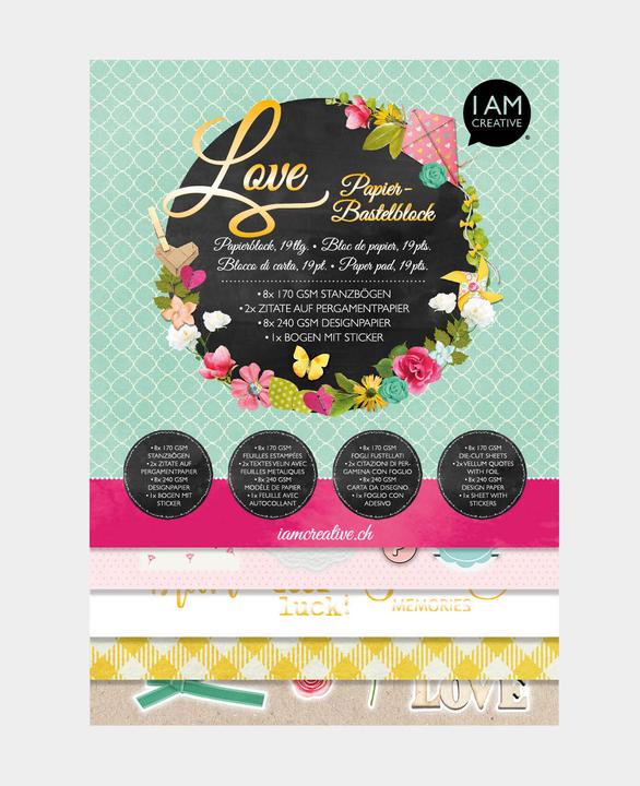 Produktbild I Am Creative Papier Bastelblock (250 g/m², 19 x)
