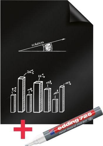Produktbild Legamaster Whiteboardfolie Magic Chart DIN A1 Blanko Schwarz
