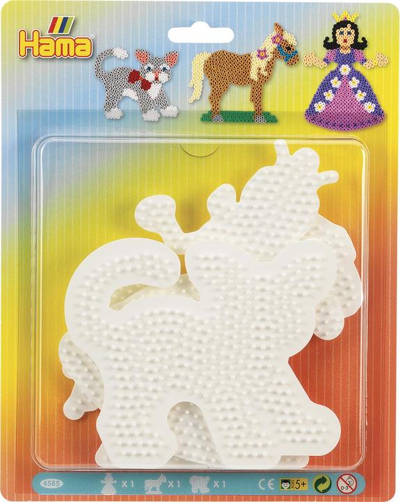 Hama Perlen Stiftplatten Katze/Pferd/Prinzessin