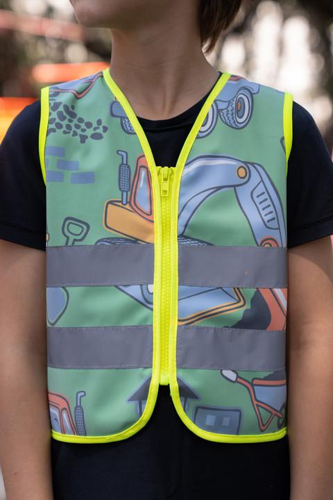 Produktbild Korntex Kinder Warnweste Working Heroes Hellgrün/Baustelle CO2 Neutral XXS EN 17353 ® ACTWORCON (XXS)