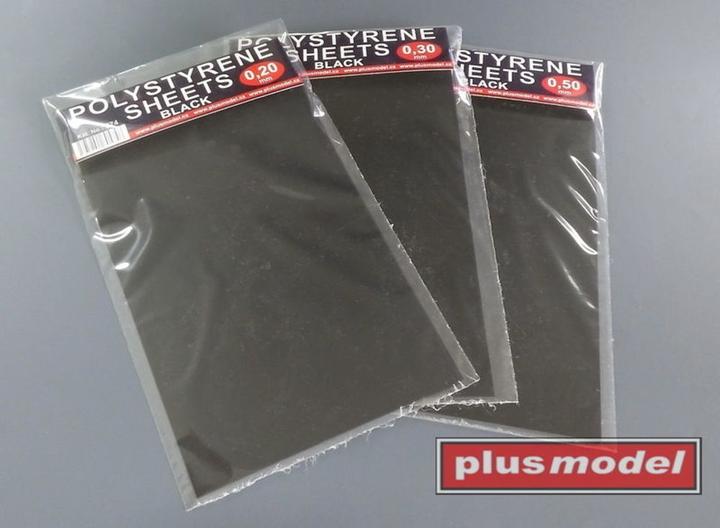 Image du produit Plus Model Feuilles de polystyrène noir 0,2