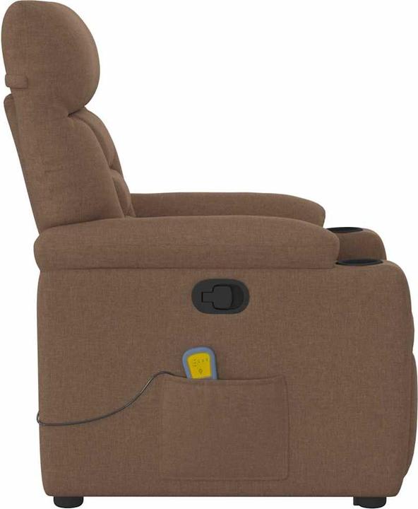 Immagine prodotto VidaXL Poltrona massaggiante con ausilio stand-up in tessuto marrone