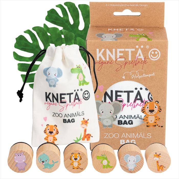 Actual product image Knetä Wooden Stamp Set Zoo Animals