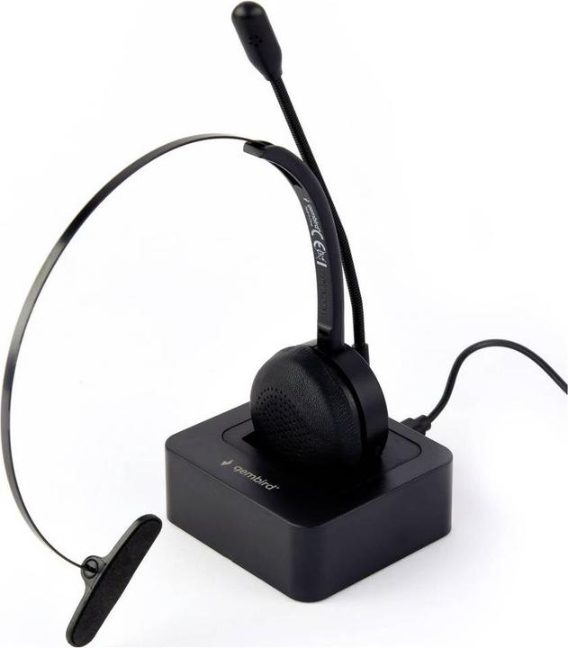 Produktbild Gembird Bluetooth-Callcenter-Headset Mono schwarz (Kabellos, USB-C)