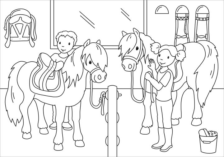Image du produit Tessloff Mon plus beau livre de coloriage. Cour de poney