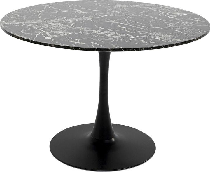 Actual product image Kare Design Table Schickeria Marble Black Ø110cm (110 x 110 x 74 cm)