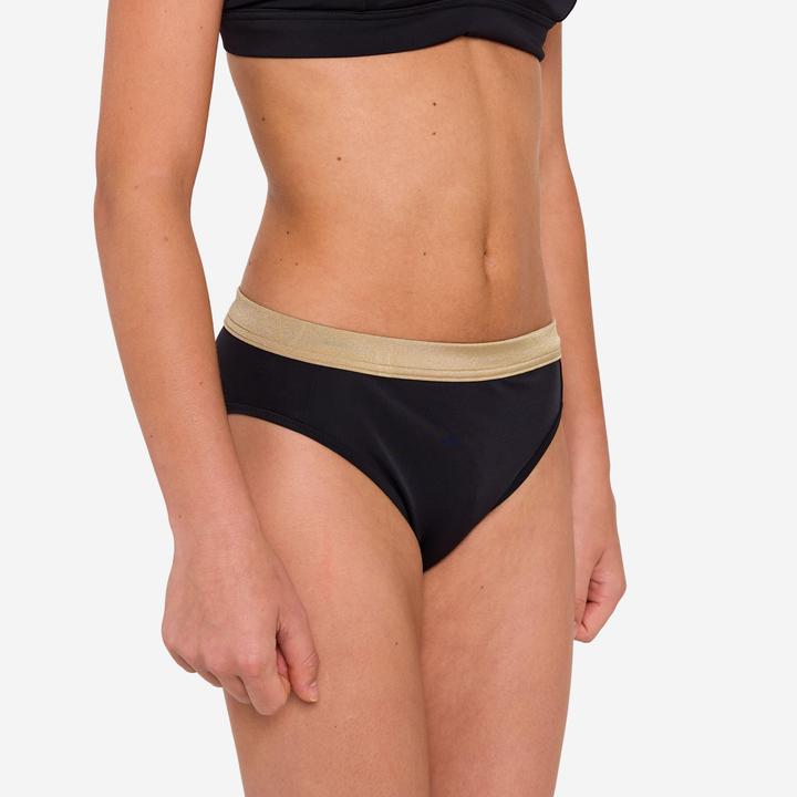 Image du produit Olaian Bas de maillot de bain surf Fille - 900 Buddy noir et or