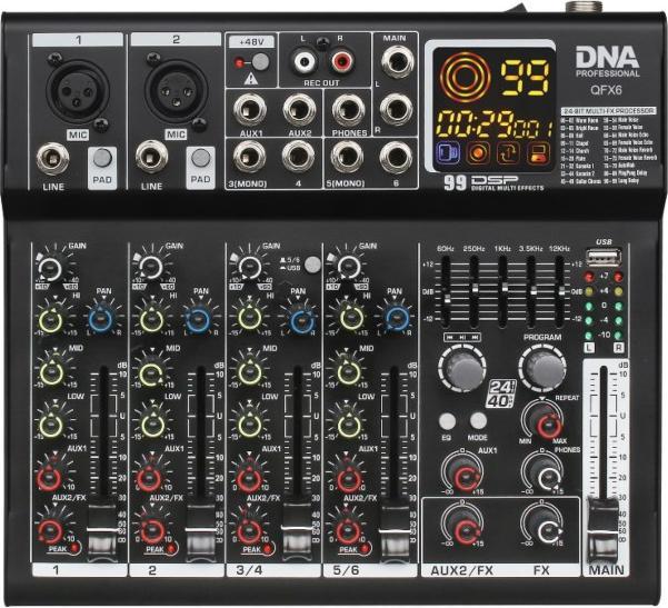 Produktbild Denon DNA QFX6 sechs-Kanal-Analog-Soundmixer mit Bluetooth