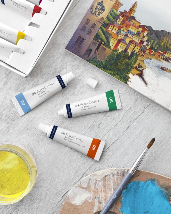 Produktbild Faber-Castell Ölfarbe (12 Farben in 9 ml Tuben in einer Kartonverpackung, 9 ml)