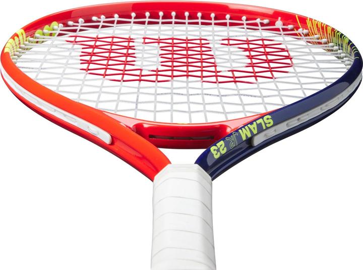 Actual product image Wilson Slam Junior 23 Boys Tennisschläger rot-gelb besaitet 205g L0 NEU (0, 200 g)