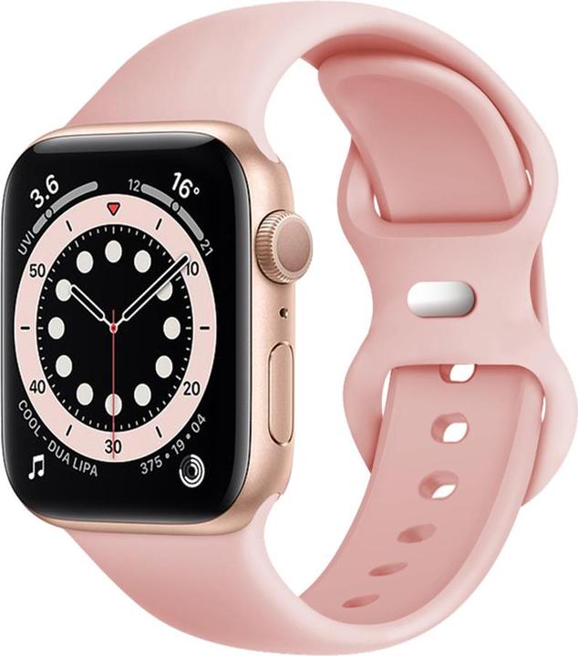 Techsuit - Watchband (W031) - Apple Watch 1/2/3/4/5/6/7/8/9/10/SE/SE 2 (38/40/41/42mm) - Light Pink (Silicone)