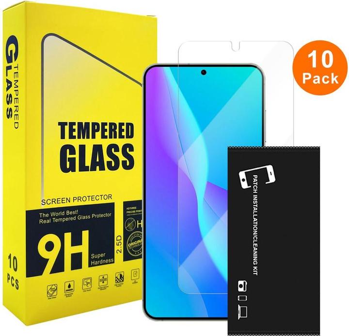 Actual product image SIGN Samsung Galaxy S25 screen protector in tempered glass 0.18 mm, 10-pack Bulk (10 Piece, Samsung Galaxy S25)