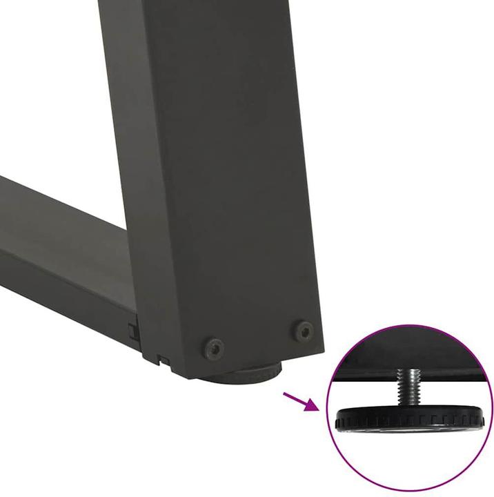 Produktbild VidaXL Couchtischbeine U-Form 2 Stk. Anthrazit 30x(30-31) cm Stahl Tischbein